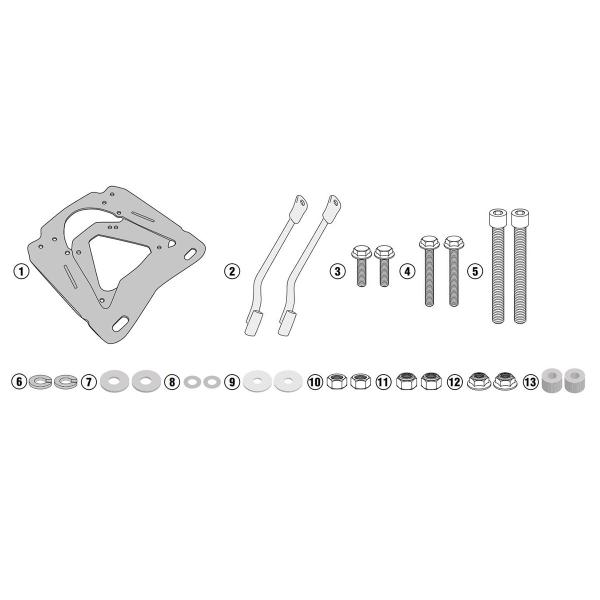 Attacco posteriore bauletto Givi Monokey Monolock BMW G310GS 2017-2022