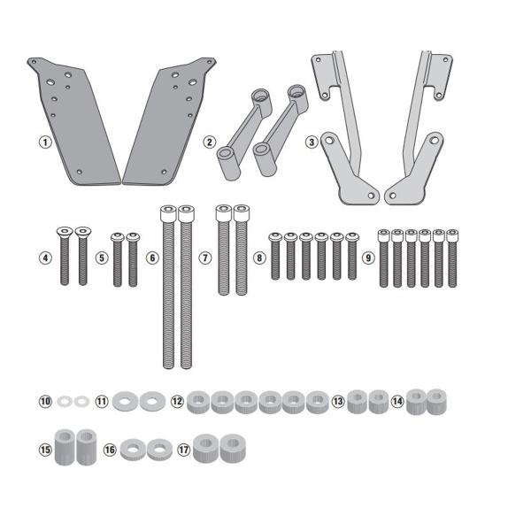 Rear rack Givi top cases Monokey Monolock BMW F750GS 2018-2020
