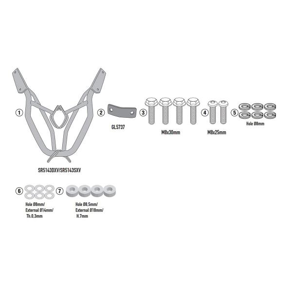 Rear rack Givi top cases Monokey Monolock BMW R1300GS 2023-2024