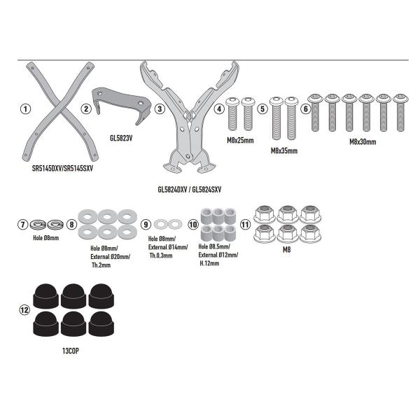 Rear rack Givi top cases Monokey BMW F900GS 2024