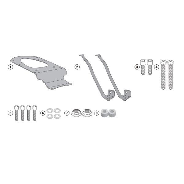 Attacco posteriore bauletto Givi Monolock Piaggio Mp3 Yourban 125 2011-2018