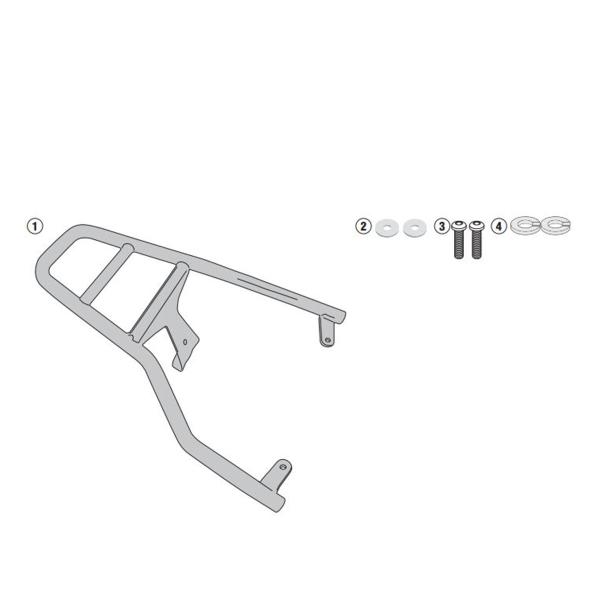 Attacco posteriore bauletto Givi Monolock Piaggio Vespa Primavera 125 2014-2022