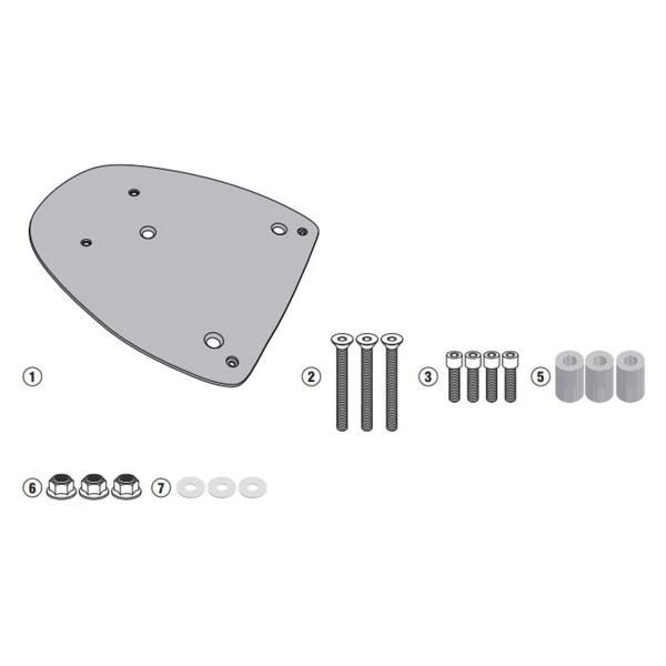 Attacco posteriore bauletto Givi Monolock Piaggio Medley 125 2016-2019