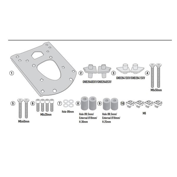 Attacco posteriore bauletto Givi Monolock Piaggio Beverly 300 HPE 2021-2022