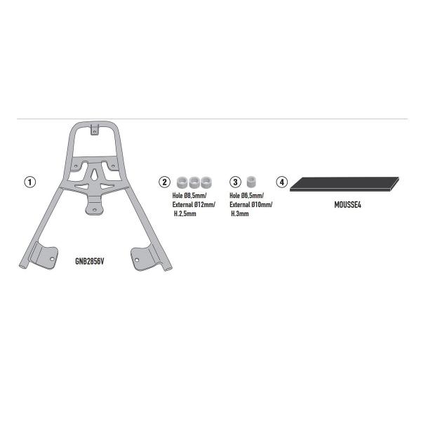 Attacco posteriore bauletto Givi Monolock Piaggio Piaggio 1 2021-2022