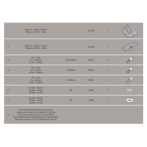 Rear rack Givi top cases Monolock Kymco Agility 200 R16+ 2014-2022
