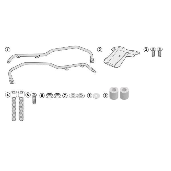 Rear rack Givi top cases Monolock Kymco Like 125 2017-2022