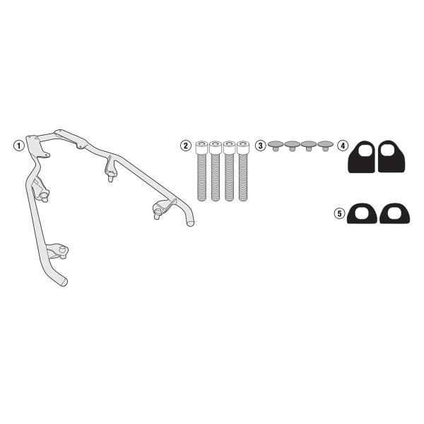 Rear rack Givi top cases Monokey Monolock Kymco AK550 2017-2022