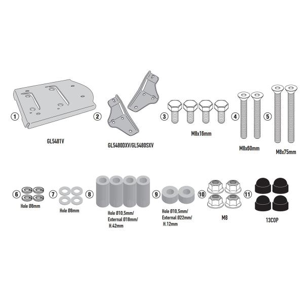 Attacco posteriore bauletto Givi Monolock Kymco Dink R125/150 2023-2024