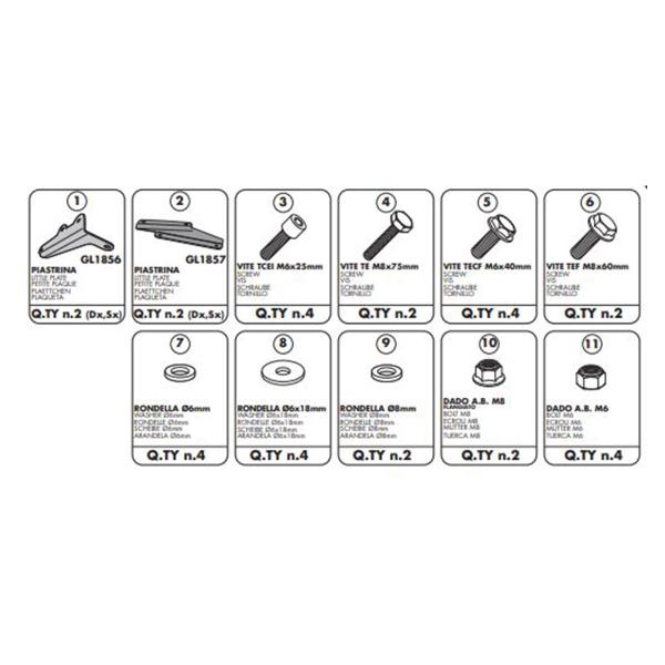 Attacco posteriore bauletto Givi Monokey Triumph Tiger 800 XC/XR 2018-2019