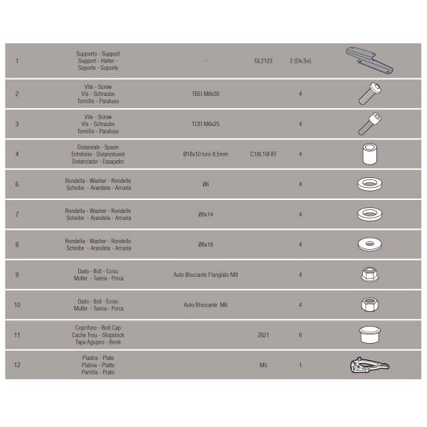 Attacco posteriore bauletto Givi Monokey Triumph Tiger Explorer 1200 2012-2015