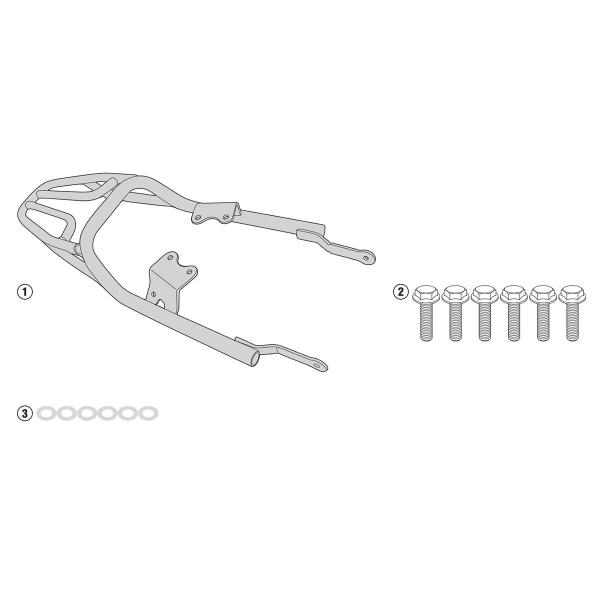 Attacco posteriore bauletto Givi Monokey Monolock Triumph Street Twin 900 2016-2022