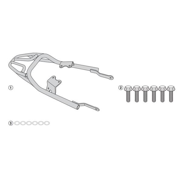 Attacco posteriore bauletto Givi Monokey Monolock Triumph Bonneville T100 2017-2022