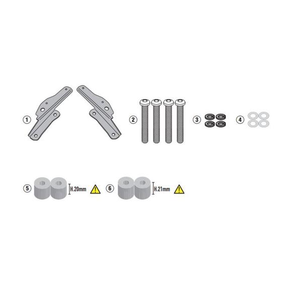 Attacco posteriore bauletto Givi Monokey Monolock Triumph Tiger 900 2020-2025