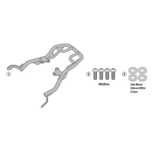 Attacco posteriore bauletto Givi Monokey Triumph Speed Twin 1200 2019-2020