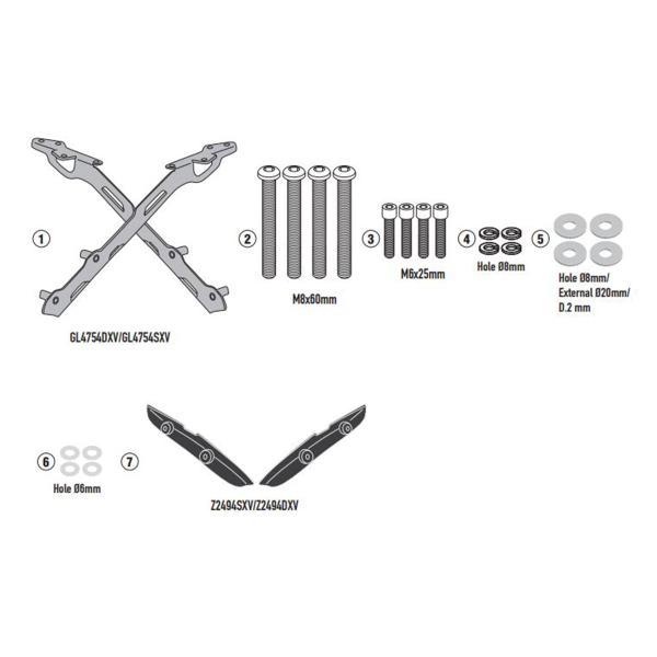 Attacco posteriore bauletto Givi Monokey Monolock Triumph Trident 660 2021-2022