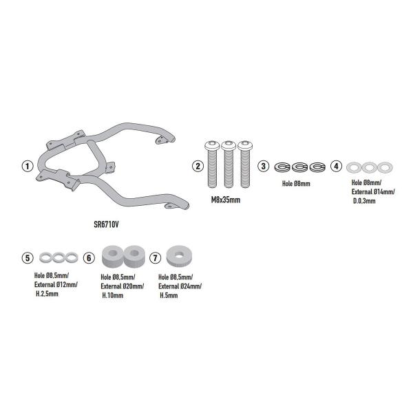 Rear rack Givi top cases Monokey Monolock Aprilia Tuareg 660 2021-2022