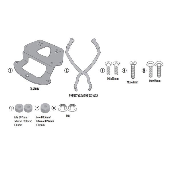 Rear rack Givi top cases Monokey Monolock SYM Maxsym 400 2021-2022