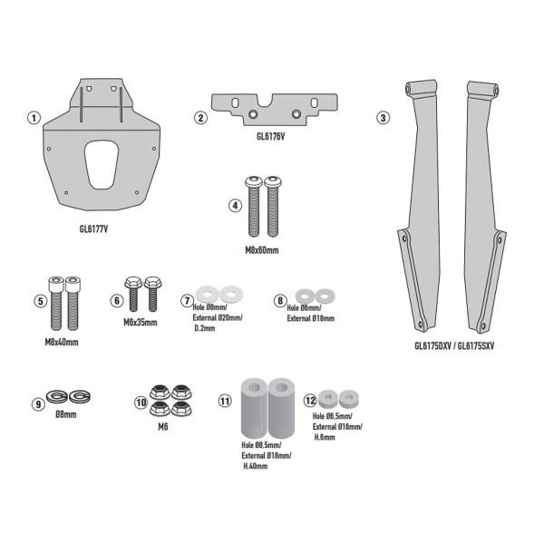 Attacco posteriore bauletto Givi Monokey Monolock SYM ADX TG400 2025