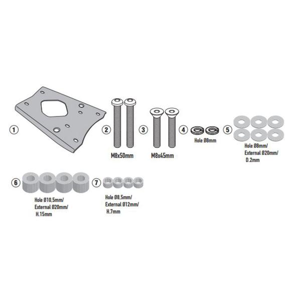Attacco posteriore bauletto Givi Monolock Zontes 350D 2023
