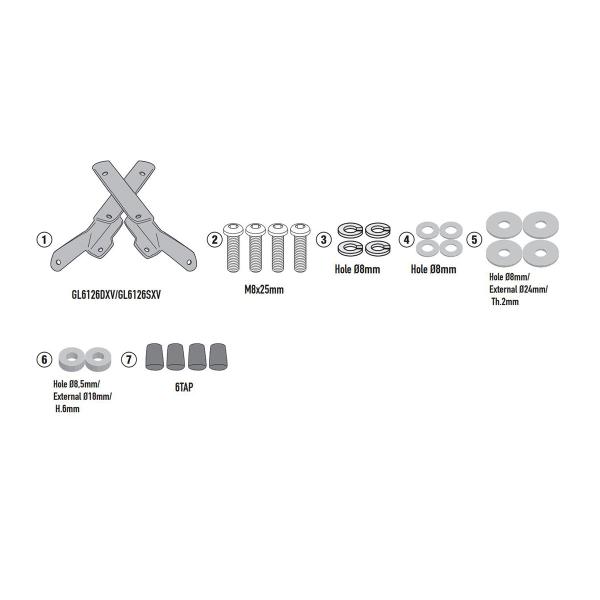 Rear rack Givi top cases Monolock ZONTES 368G 2025