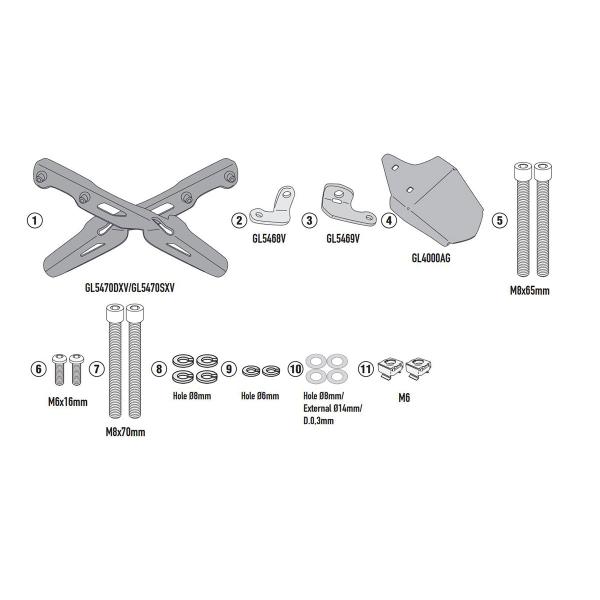 Attacco posteriore bauletto Givi Monokey KTM 890 Duke R 2021-2023