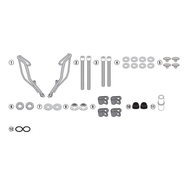 Rear rack Givi top cases Monokey Monolock Benelli Leoncino 500/Trail 2017-2022