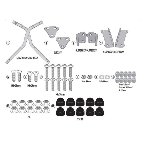 Attacco posteriore bauletto Givi Monokey Monolock Benelli TRK702 2023-2024