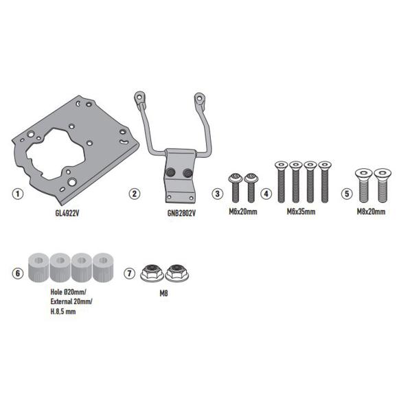 Rear rack Givi top cases Monokey Monolock Royal Enfield Himalayan 2018-2020
