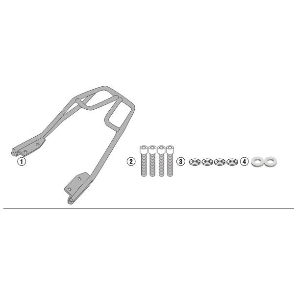 Attacco posteriore bauletto Givi Monolock Royal Enfield Interceptor 650 2019-2022