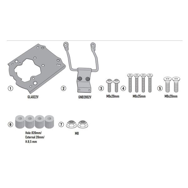 Rear rack Givi top cases Monokey Monolock Royal Enfield Himalayan 2021-2022