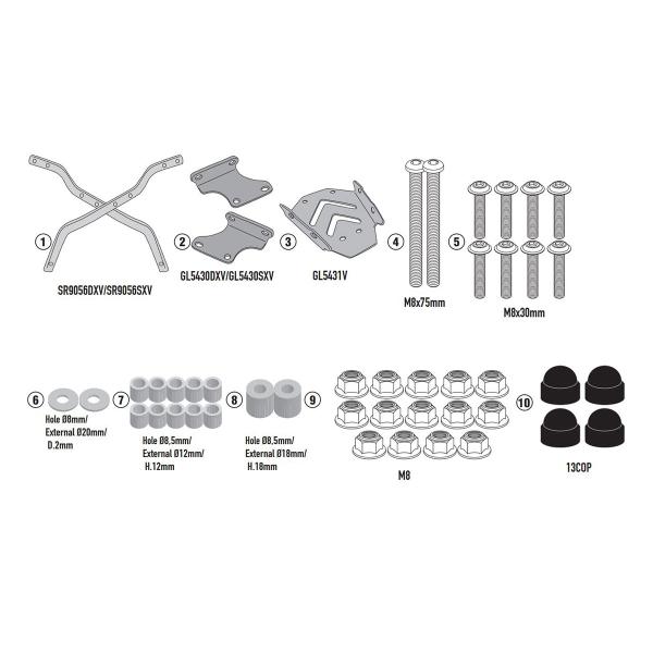 Attacco posteriore bauletto Givi Monolock Royal Enfield HNTR 350 2022