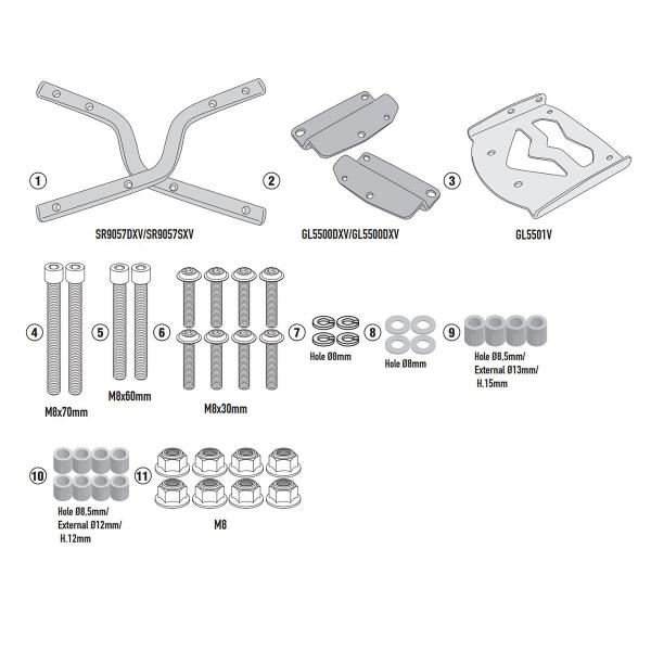 Attacco posteriore bauletto Givi Monolock Royal Enfield Classic 350 2022-2023