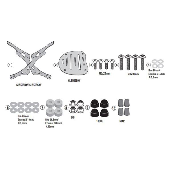 Rear rack Givi top cases Monokey Monolock Royal Enfield Super Meteor 650 2023