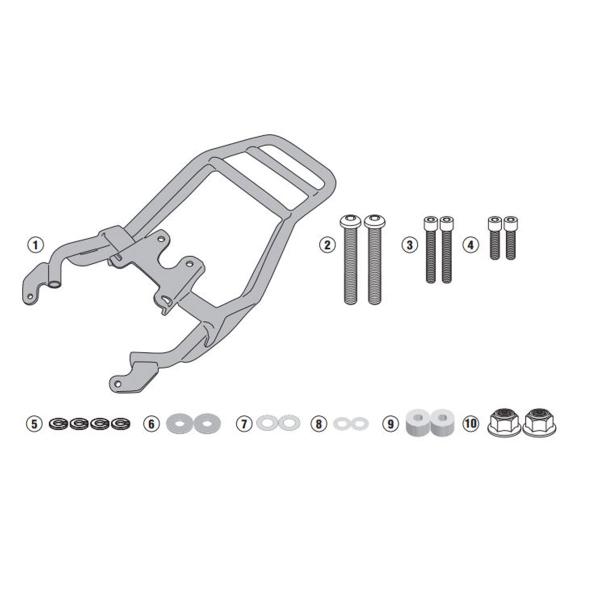 Attacco posteriore bauletto Givi Monolock FanticMotor Caballero Scrambler 125 2018-2022