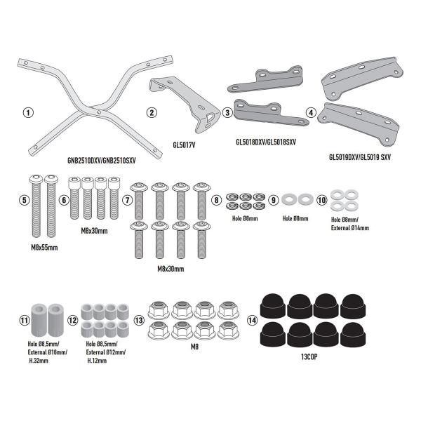 Attacco posteriore bauletto Givi Monolock Cfmoto 300NK 2021-2022