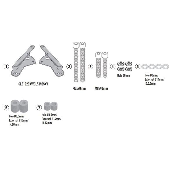 Attacco posteriore bauletto Givi Monokey Monolock Cfmoto 800MT 2022-2023