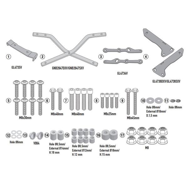 Attacco posteriore bauletto Givi Monolock Voge Trofeo 300 AC 2020-2022