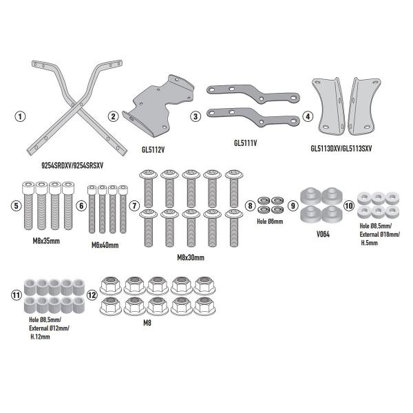 Attacco posteriore bauletto Givi Monolock Voge Trofeo 300AC scrambler 2022