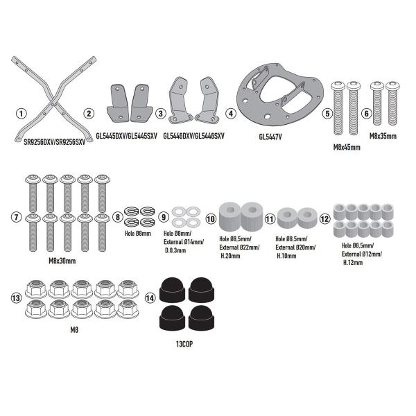 Attacco posteriore bauletto Givi Monokey Monolock Voge SR4 350 2022