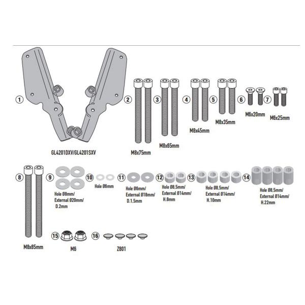 Attacco posteriore bauletto Givi Monokey Monolock KTM 790 Adventure 2019-2020