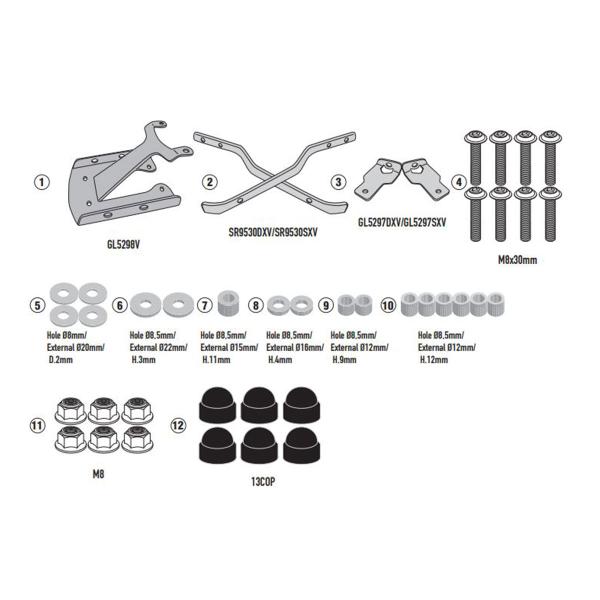 Rear rack Givi top cases Monolock Lambretta V-Special 125 2022