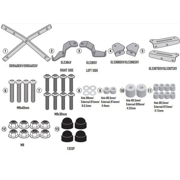 Attacco posteriore bauletto Givi Monolock Seat Mo125 2022-2023