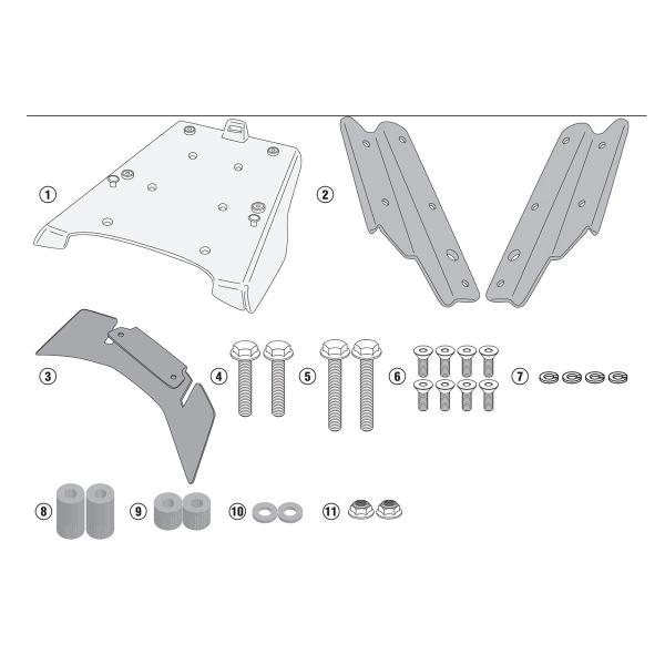 Rear rack Givi top cases Monokey Honda GL1800 Gold Wing 2018-2022