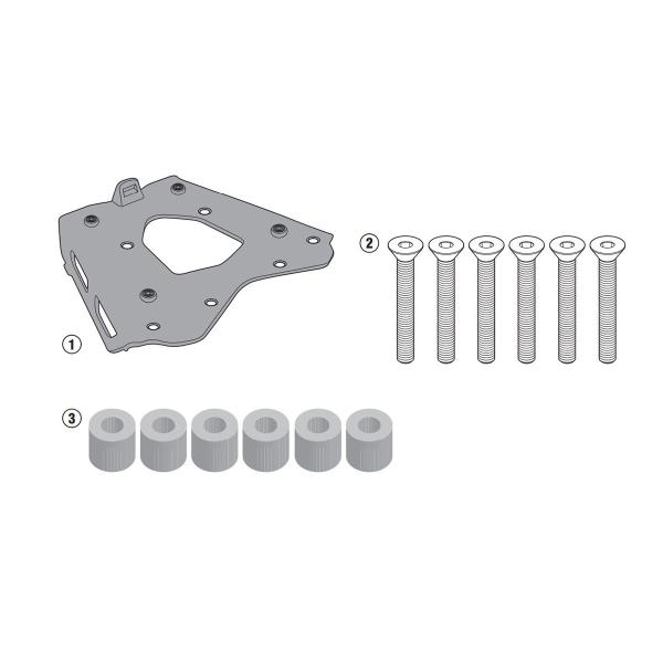 Rear rack Givi top cases Monokey BMW R1250RS 2019-2022