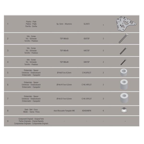 Attacco posteriore bauletto Givi Monokey BMW S1000XR 2015-2019