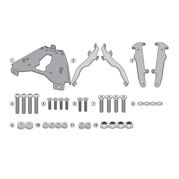 Rear rack Givi top cases Monokey BMW F750GS 2018-2020