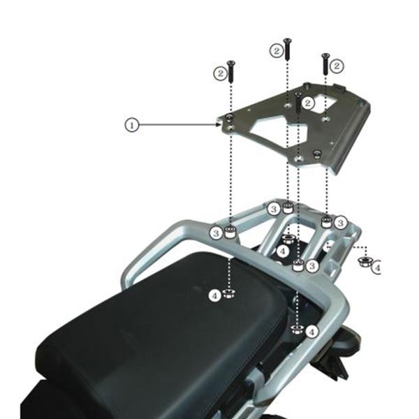 Attacco posteriore bauletto Givi Monokey Triumph Tiger Explorer 1200 2012-2015