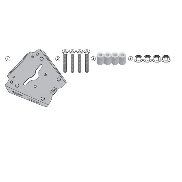 Rear rack Givi top cases Monokey Moto Guzzi V85TT 2019-2022