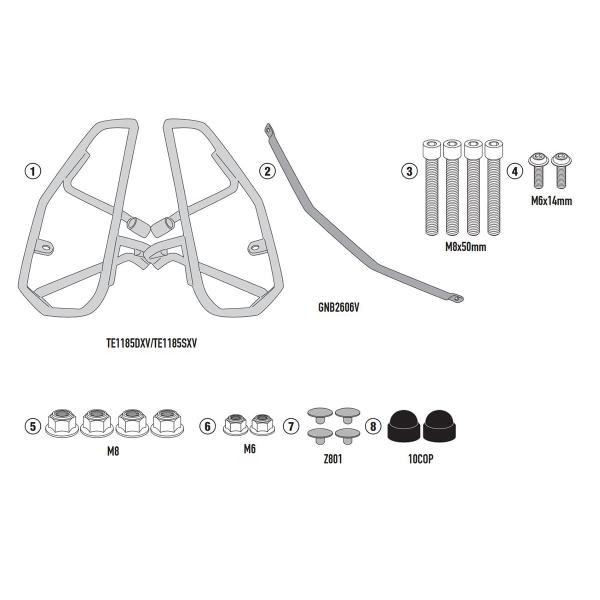 Soft side bag holder Givi Honda CB650R 2021-2022